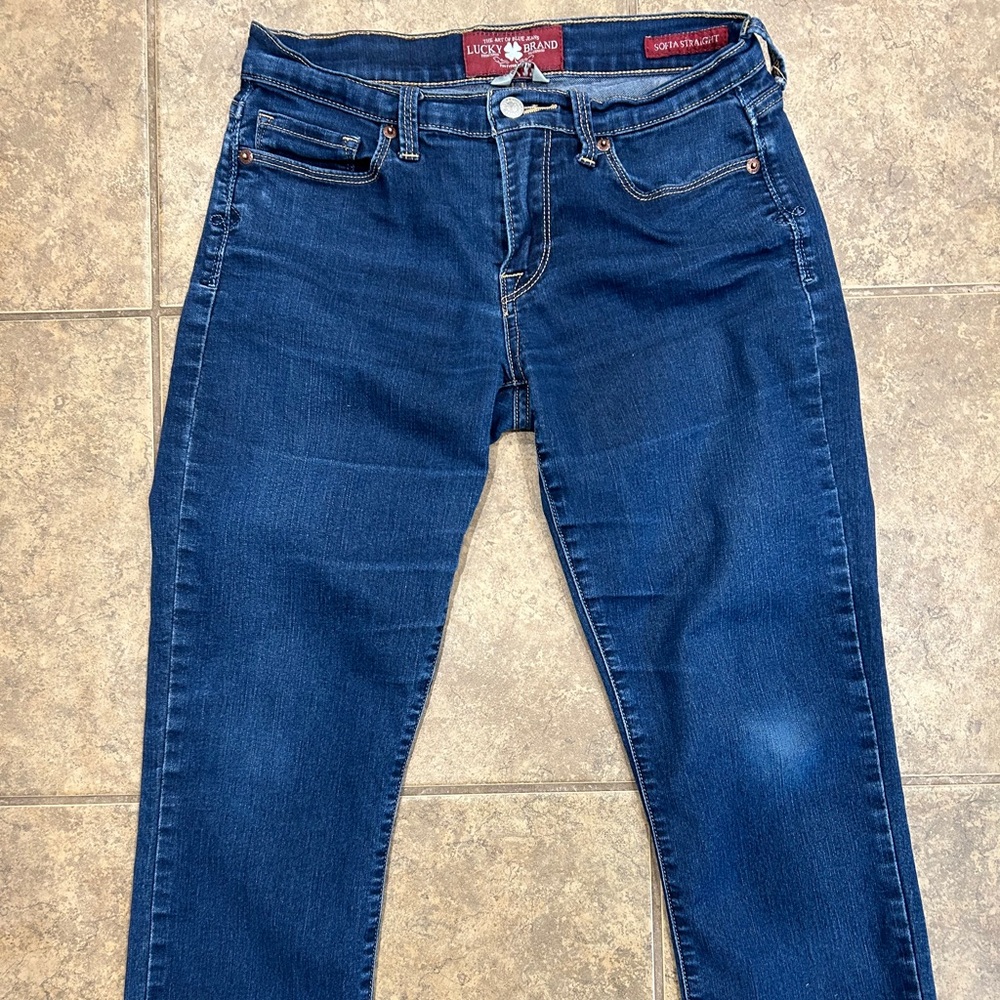 Lucky Brand Sofia Straight blue jeans size 4 #straightleg